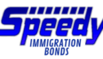 A blue and white logo for speed tv.